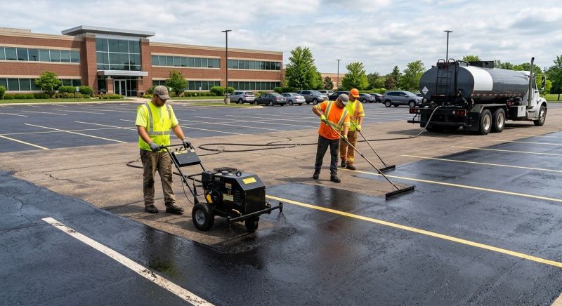 Church Parking Lot Sealcoating in Grand Rapids, MI